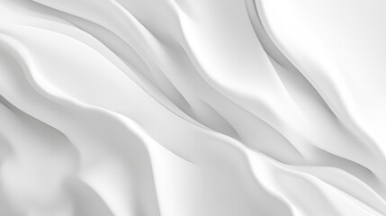 Poster - Abstract White Wavy Texture