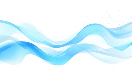 Poster - Abstract Blue Waves Background