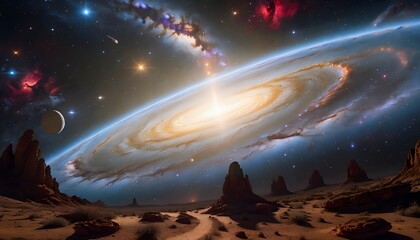 Wall Mural - Desert Horizon, Galactic Marvel