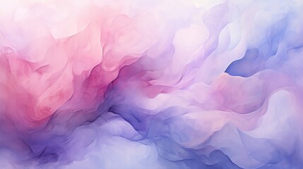 Poster - Abstract Watercolor Painting with Pink and Blue Swirls