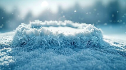 Poster - Winter Wonderland: Frosty Crystals in the Snow