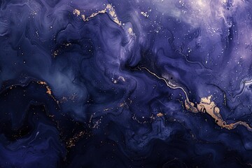 Wall Mural - Abstract Purple and Gold Swirls