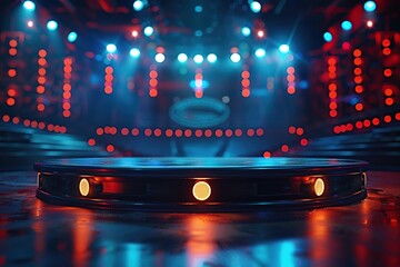 Canvas Print - Stage Lights and a Platform