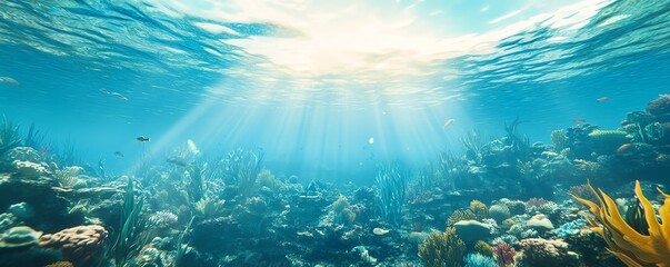 Colorful coral reef underwater