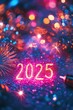 © HA - A festive background with a shimmering 2025 in glowing lights