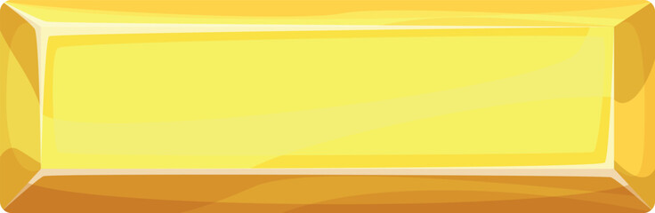 Poster - bright yellow cartoon button. decorative rectangle element