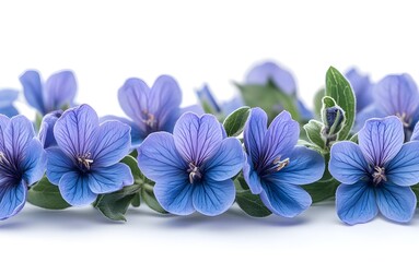 Wall Mural - a group of blue flowers

