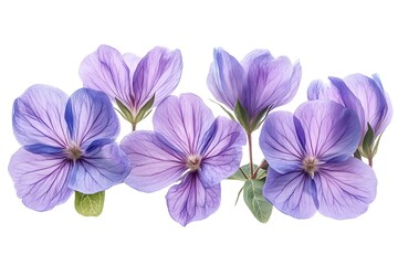 Sticker - a group of purple flowers

