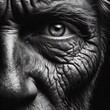 © customer solution - Close-up of old and weathered human face