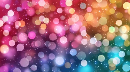 Abstract Colorful Bokeh Lights Background for Design    Rainbow Blurred Circles   Sparkles