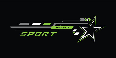 Wrap design for car sport racing stripe sticker graphic