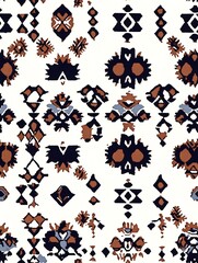 Wall Mural - Ethnic handmade ornamental seamless pattern