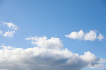 Wall Mural - picturesque view of blue sky with fluffy clouds