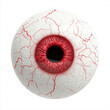 © bajita111122 - A spooky eyeball clipart, Halloween prop, 3D illustration, realistic detail, white and red, isolated on white background