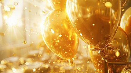 Shimmering Gold Balloons for Celebratory Events