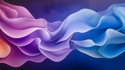 Poster - Surreal Figures in Vibrant Blues and Deep Purples - Mysterious Glow and Contrasting Emotions in Whirling Forms and Harsh Lines for a Captivating Visual Experience