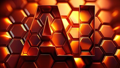 Poster - Artificial Intelligence Hexagonal Pattern Design