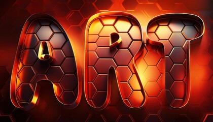 Poster - Creative 3D Hexagonal Art Design Background
