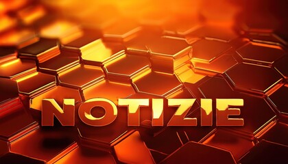 Poster - Vibrant Hexagonal Pattern with Notizie Text