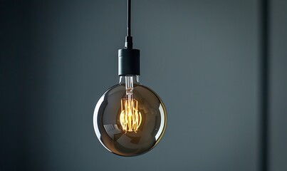 modern pendant light with vintage light bulb