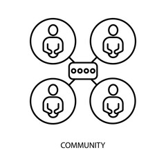 Wall Mural - community concept line icon. Simple element illustration. community concept outline symbol design.