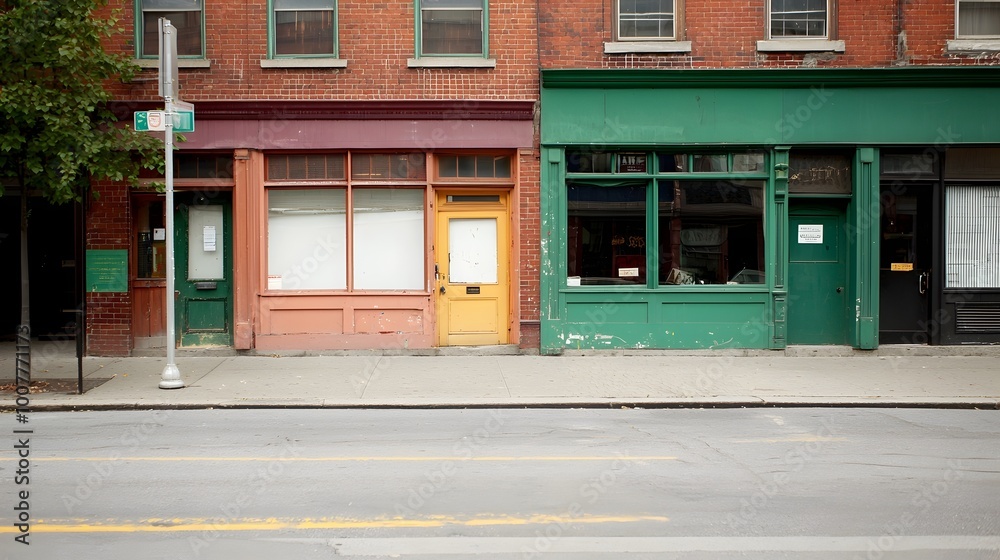 Urban Blight and Economic Hardship - Empty Storefronts Highlighting Job ...