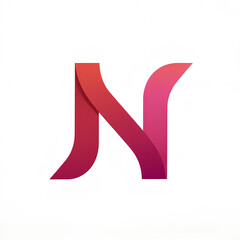 Fototapete - modern logo embodies the shape of the capital letter N