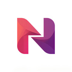 Fototapete - modern logo embodies the shape of the capital letter N
