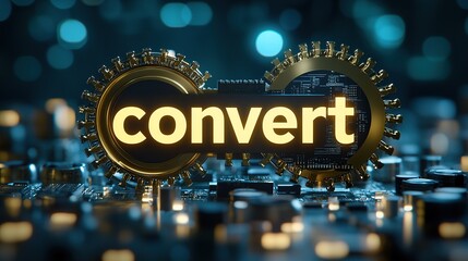 Poster - Convert Message in Mechanical Gear Design with Digital Lights