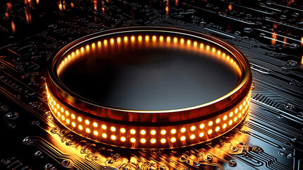 Poster - Circuit Board Highlighting Convert in Luminous Processor