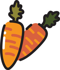 Poster - Carrot line icon