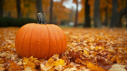 Wall Mural - thanksgiving pumpkin background
