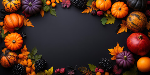 Wall Mural - thanksgiving pumpkin background