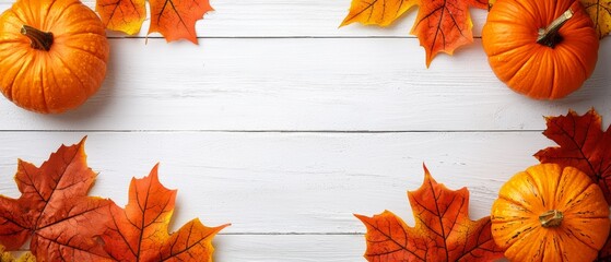 Wall Mural - thanksgiving pumpkin background