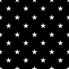 Wall Mural - Star Pattern Seamless and timeless black