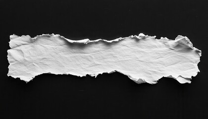 Poster - Torn White Paper on a Black Background