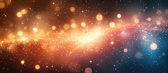 Poster - Abstract background with bokeh lights in a galaxy-like pattern.