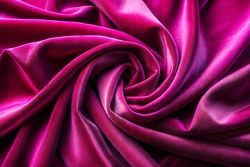 Poster - Pink fabric close-up with abstract folds and luxurious texture