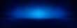 © ooddysmile - Abstract wall studio room blue background for displaying your products. Dark empty scene, blue neon searchlight light.