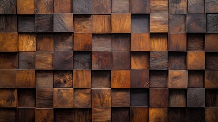 Textured Wooden Square Panel