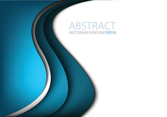 Poster - graphic vector curve line overlap background for text and message design
