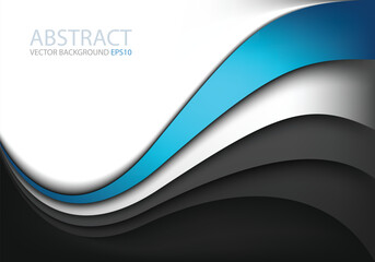 Poster - graphic vector curve line overlap background for text and message design
