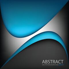 Poster - graphic vector curve line overlap background for text and message design
