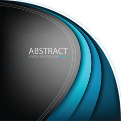 Poster - graphic vector curve line overlap background for text and message design
