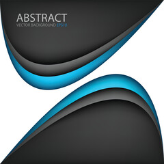 Poster - graphic vector curve line overlap background for text and message design
