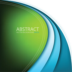 Poster - graphic vector curve line overlap background for text and message design
