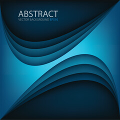 Poster - graphic vector curve line overlap background for text and message design
