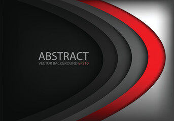Poster - graphic vector curve line overlap background for text and message design
