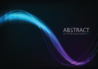 Poster - graphic vector curve line overlap background for text and message design
