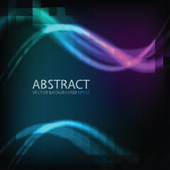 Poster - graphic vector curve line overlap background for text and message design
